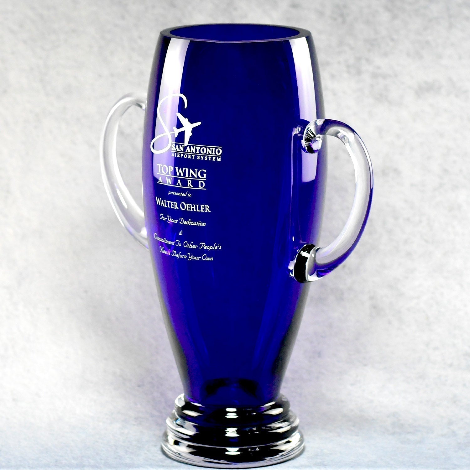 Tall Cobalt Blue Vase